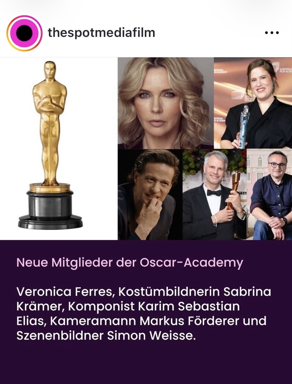 Spot Media Meldung zu den neuen Mitgliedern der Oscar-Academy